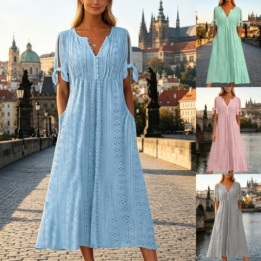 👗【S-5XL】Prosta dopasowana oddychająca sukienka – uniwersalna i stylowa