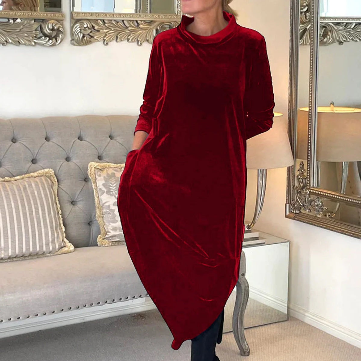 🔥🥰[S-3XL] Nova jesenska i zimska baršunasta haljina za žene 2025-H