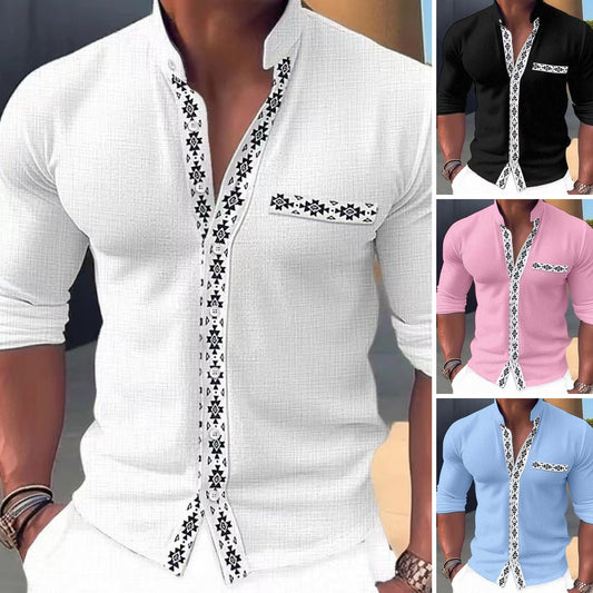 【50%  OFF】【S-3XL】🔥 Nova modna muška majica s ovratnikom i printom iz 2025., prikladna za svaki dan ili odmor