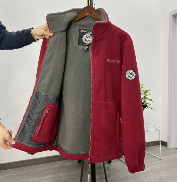 Chaqueta de Terciopelo Grueso de Lana para Hombre, Talla Grande, Cálida y Cómoda para Otoño e Invierno【40% de Descuento】-E
