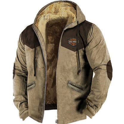 Chaqueta de franela gruesa y holgada para hombre, de moda de otoño e invierno, con 50 % de descuento por tiempo limitado (tallas M-5XL)-E