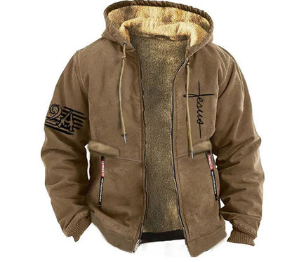 【S-3XL】 Chaqueta casual de terciopelo grueso de otoño e invierno para hombre-E