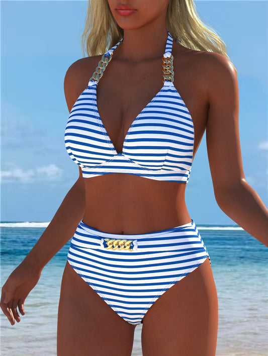 🏖️【40-80kg】🤩 Új mintás fürdőruha szett, gyorsan száradó és légáteresztő anyag, testhezálló és stílusos-U