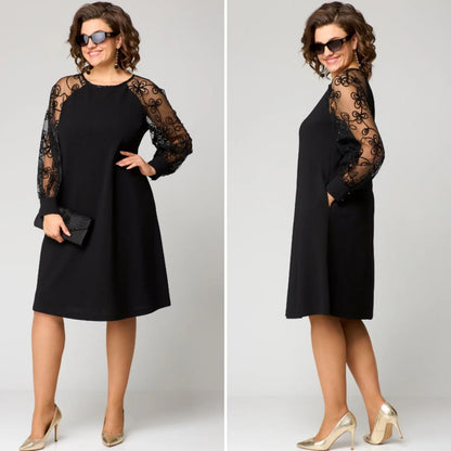 👗 Ograničena ponuda 39% popusta ❤️【S-5XL】2026. novi model haljine s čipkastim rukavima od 100% pamuka, topla i udobna-H
