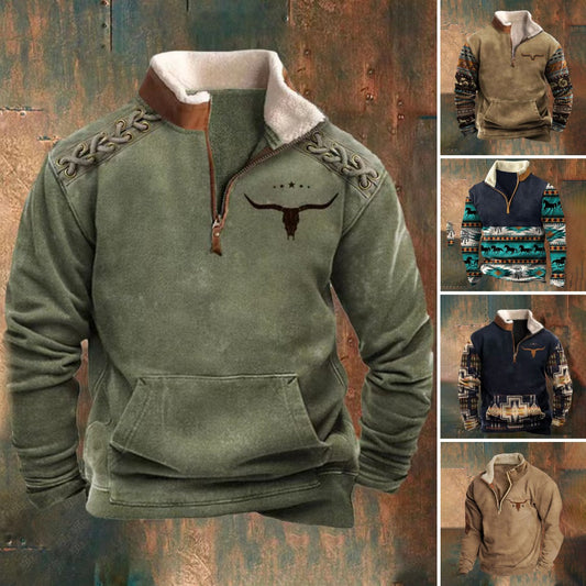 👕【35% KEDVEZMÉNY】【S-4XL】2025-ös őszi-téli férfi divatos, meleg hosszú ujjú pulóver 3D nyomattal-U