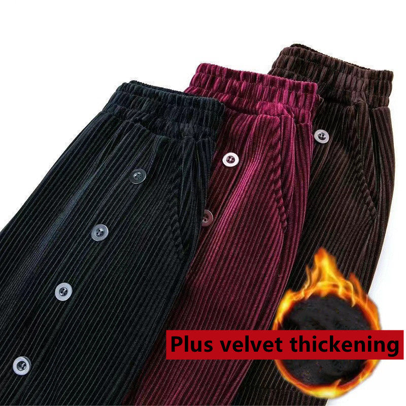 【XL-5XL】Plyšové kalhoty velké velikosti-Z