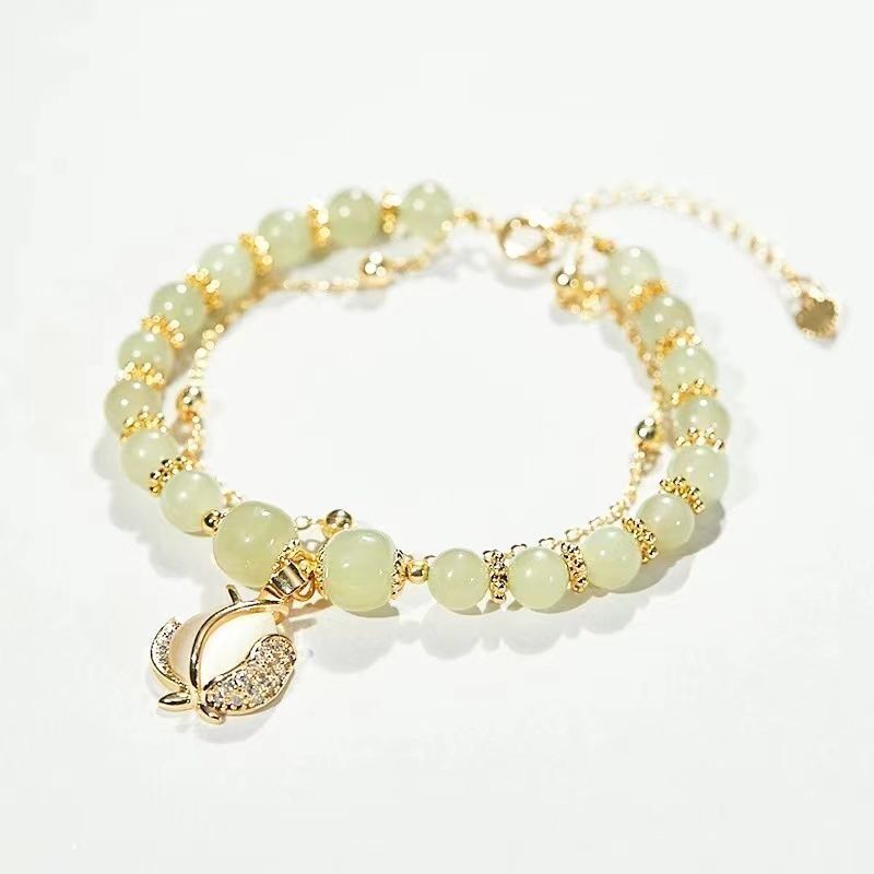 ✨🔥【Compra uno y llévate otro gratis】2 pulseras de oro de 14K con jade Hetiano-E