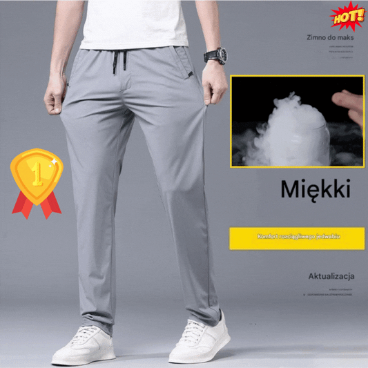 🔥👖【40-115 kg】Nowe spodnie z elastycznego jedwabiu na wiosnę i lato 2025