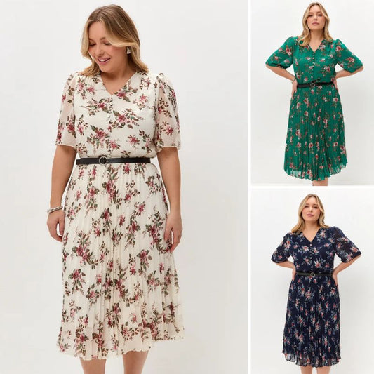 【🏆Produse noi, foarte bine vândute】🌸💥【S-5XL】Rochie elegantă nouă, cu imprimeu