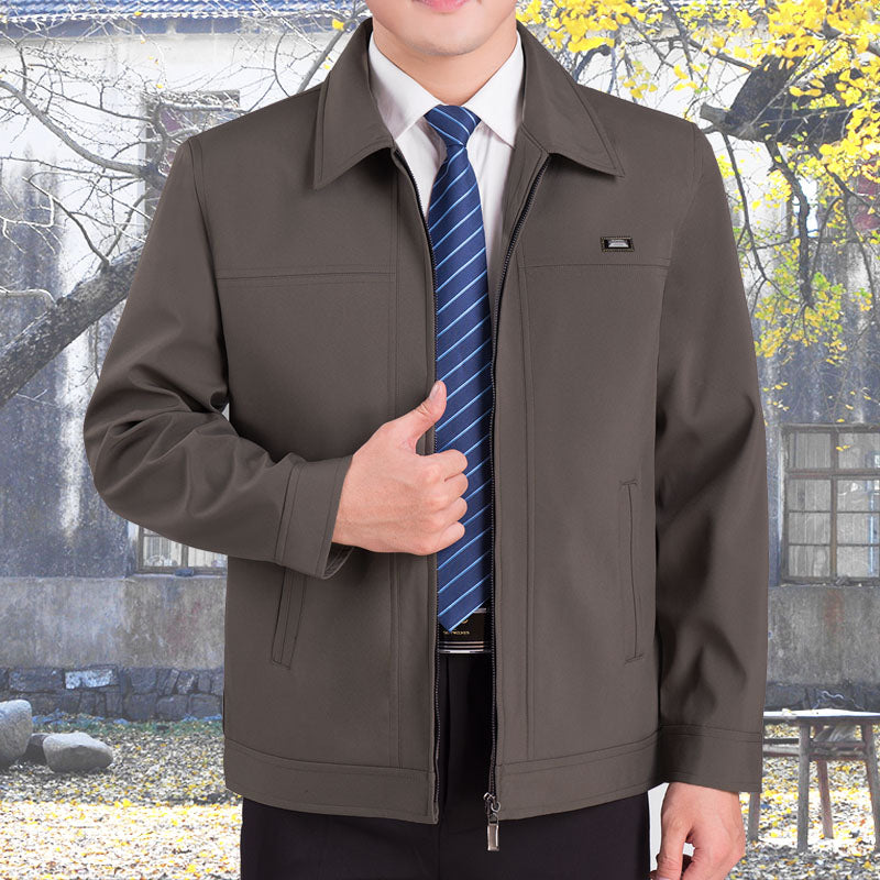 Kurtka męska Classic Jacket 2025 - zapięcie na zamek błyskawiczny i guziki z jednej strony