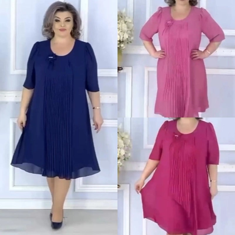 【S-5XL】2025 primăvară nouă rochie de sifon de înaltă calitate, elegant și temperament