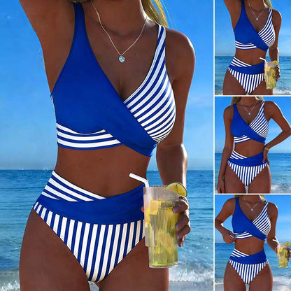 🏖️【40-100kg】🤩 Új mintás fürdőruha szett, gyorsan száradó és légáteresztő anyag, testhezálló és stílusos-U