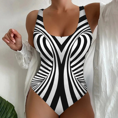 🥰【Ostatni dzień – obniżka o 50%】🔥【S~8XL】Wyjątkowe jednoczęściowe stroje kąpielowe w paski