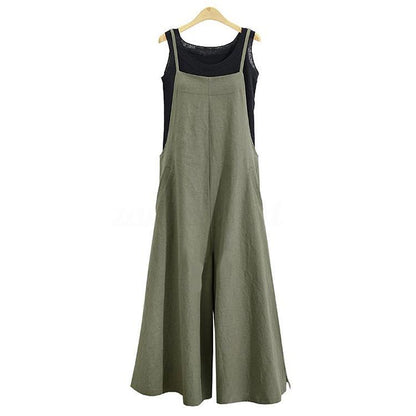 🔥😍👖【S-5XL】Jednoduchý a lehký overal, stylový overal s širokými nohavicemi-Z