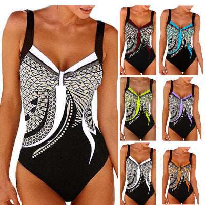 🩱🏊‍♀️2025 novi retro print novi jednodijelni kupaći kostim s retro printom-H