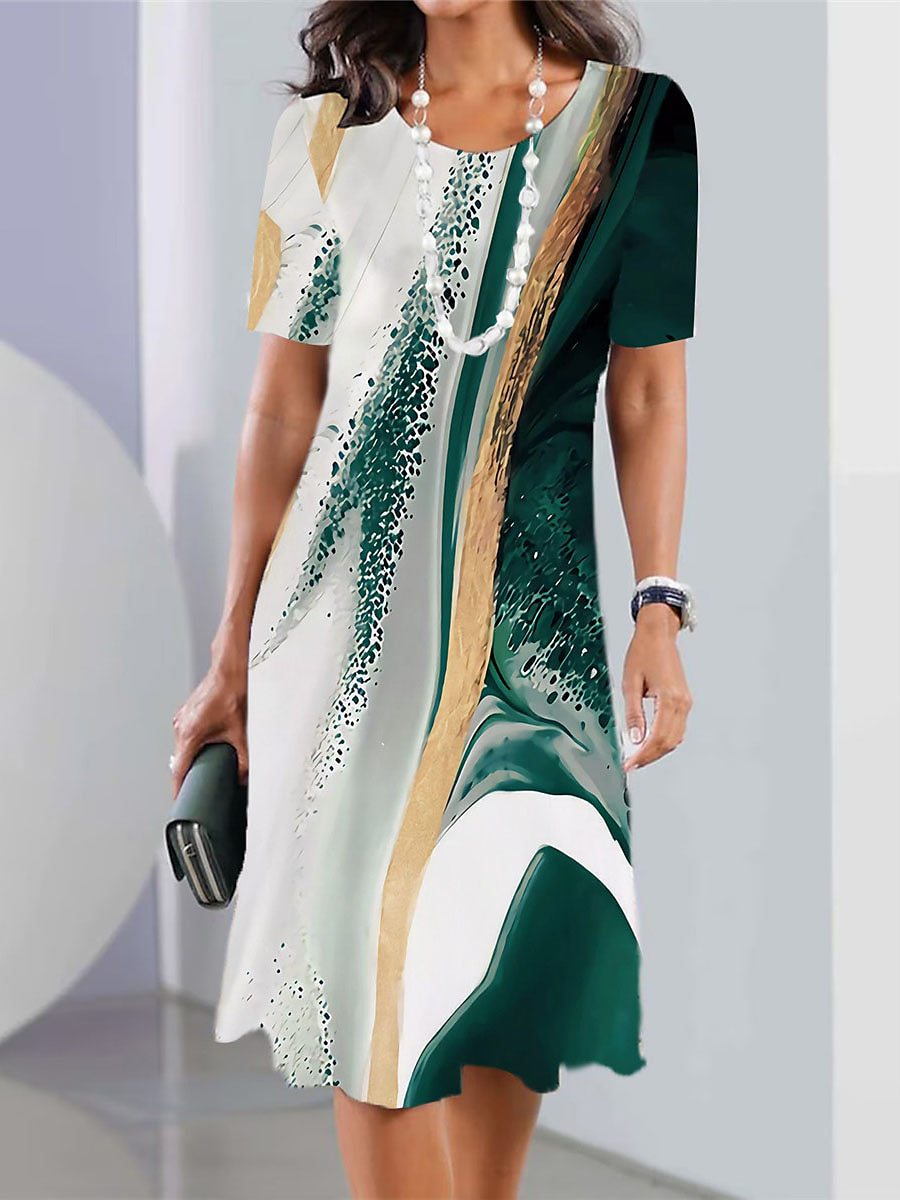 👗【XS-5XL】2026 sexy dámské šaty s kulatým výstřihem-Z