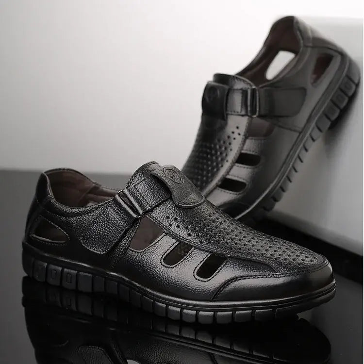 【39-44】🔥2026 Sandalias de cuero transpirables para hombre de verano-E