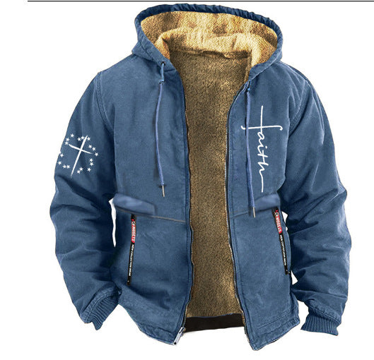 【S-3XL】 Chaqueta casual de terciopelo grueso de otoño e invierno para hombre-E