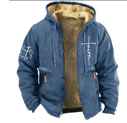 【S-3XL】 Chaqueta casual de terciopelo grueso de otoño e invierno para hombre-E