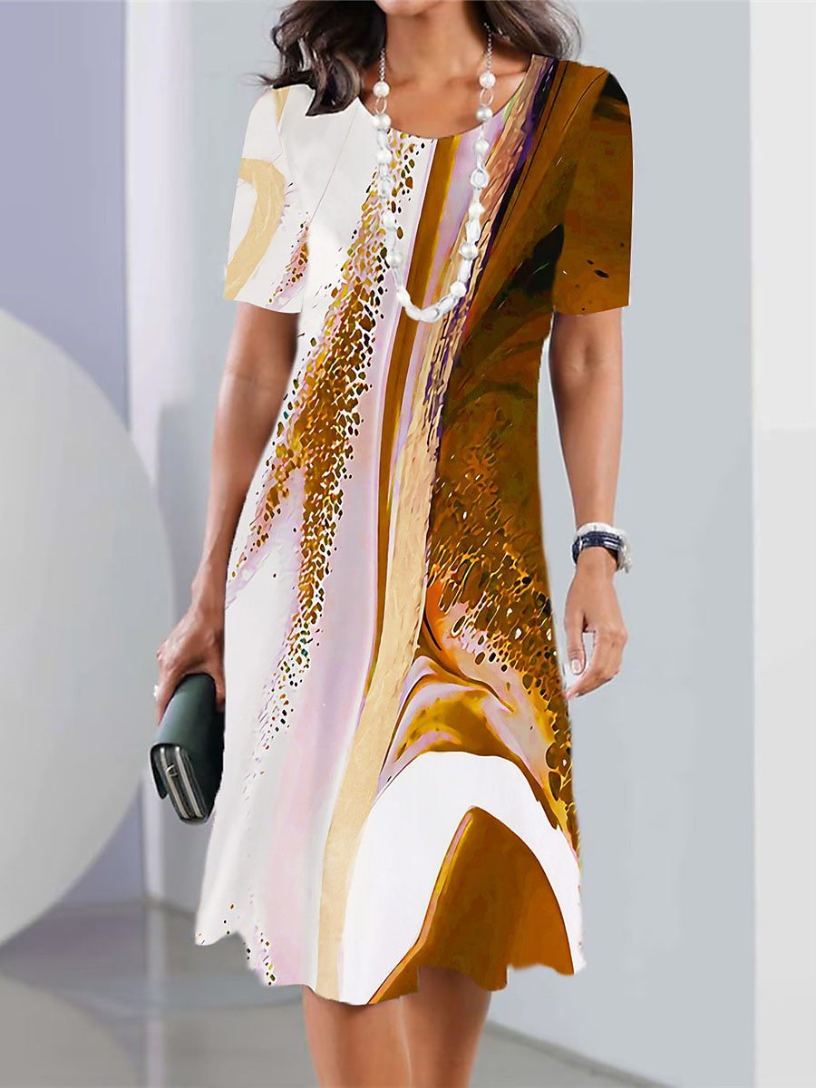 👗【XS-5XL】2026 sexy dámské šaty s kulatým výstřihem-Z