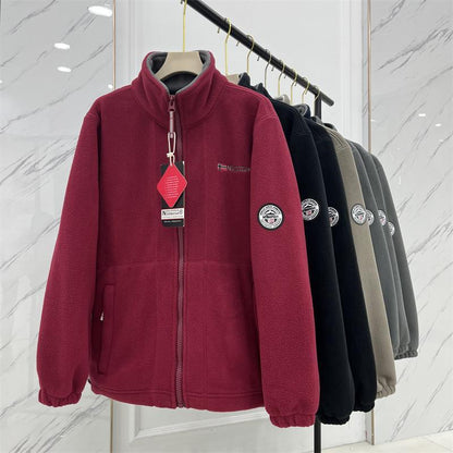 ❄️🧥【XS-3XL】Chaqueta de forro polar de terciopelo grueso para hombre, otoño e invierno, cálida, ligera, talla grande_4120096-E