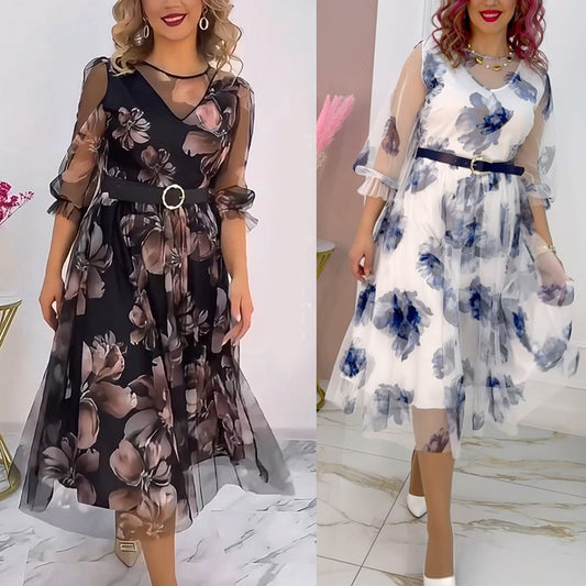 🌷✨Rabat przy sprzedaży bezpośredniej w fabryce 45%【S-5XL】Rochie elegantă nouă, cu imprimeu