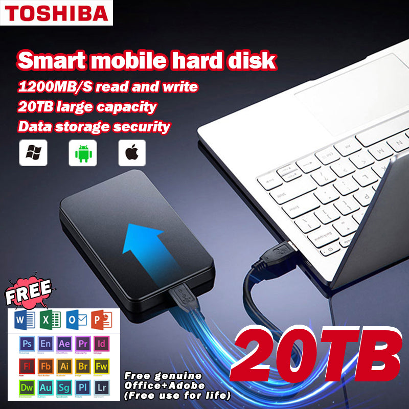 Mobilni trdi disk Toshiba Ultra High Capacity 20 TB + originalni paket Office + Adobe brezplačno-L