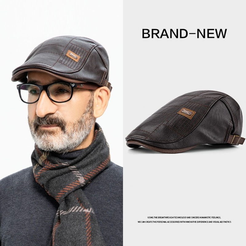 🧢【Kup jeden, drugi dostaniesz gratis】🔥Męski beret skórzany w stylu vintage