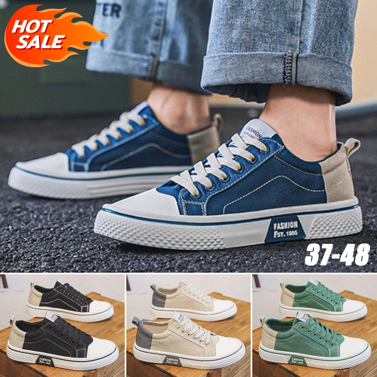 ✨✨👟 (37-48) Férfi nyári vászoncipő, kényelmes és lélegző, puha talpú és sokoldalú.-U