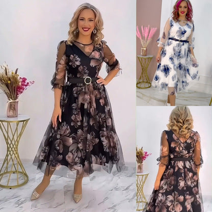 🌷✨Rabat przy sprzedaży bezpośredniej w fabryce 45%【S-5XL】Rochie elegantă nouă, cu imprimeu