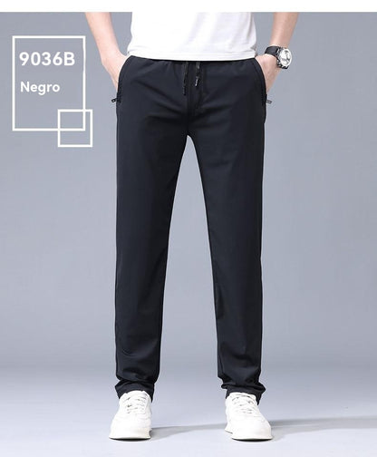 【40-115kg】🔥Nuevos pantalones elásticos de seda helada para primavera y verano 2026.-E