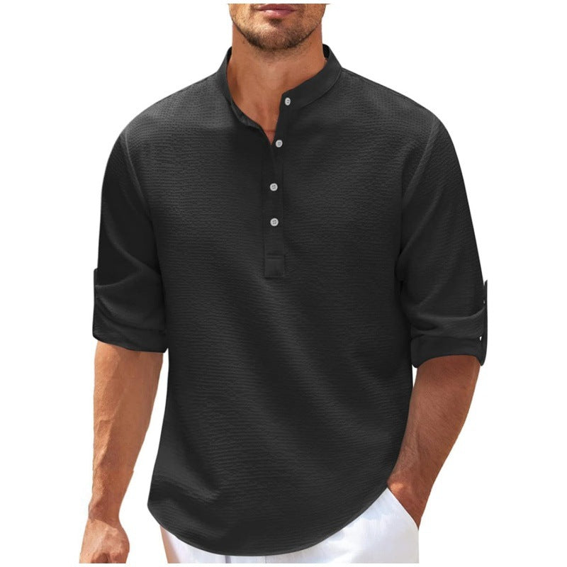 🔥【S–5XL】Férfi légáteresztő pamut-len ing – kényelmes, könnyű és bő szabású-U