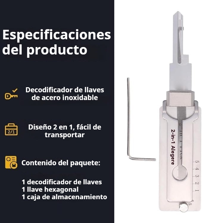 🔥Oferta de la semana: 49 % de descuento🔥Decodificador de llaves de acero inoxidable-E