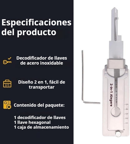 🔥Oferta de la semana: 49 % de descuento🔥Decodificador de llaves de acero inoxidable-E