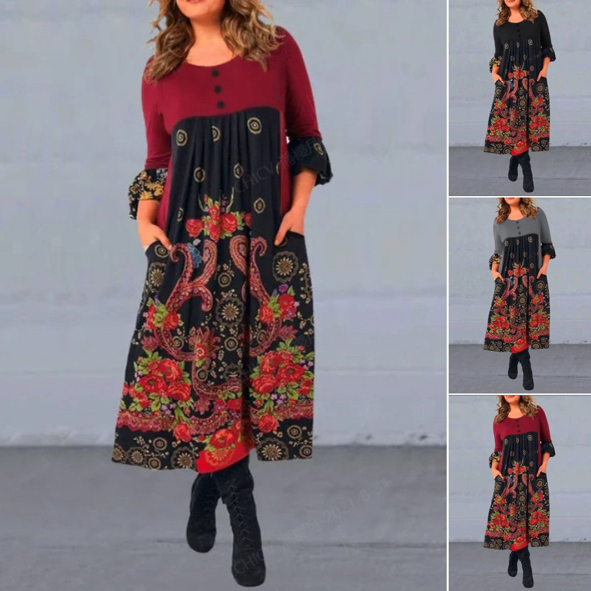 👗【S–5XL】2025 Jesień/Zima Nowa sukienka w stylu retro · Stylowa, wygodna i elegancka