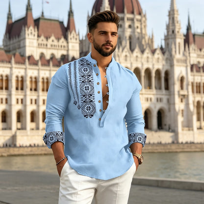 【S-3XL】Férfi nyári ing – hajtókás, rövid ujjú, kényelmes és stílusos ☀️👔-U