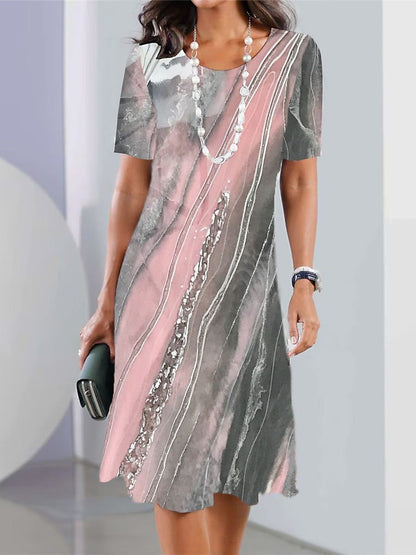 👗【XS-5XL】2026 sexy dámské šaty s kulatým výstřihem-Z