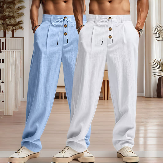 👖👖¡Oferta por tiempo limitado! Pantalones caseros de hombre de alta calidad. Corte entallado y recto, transpirables y cómodos.-E