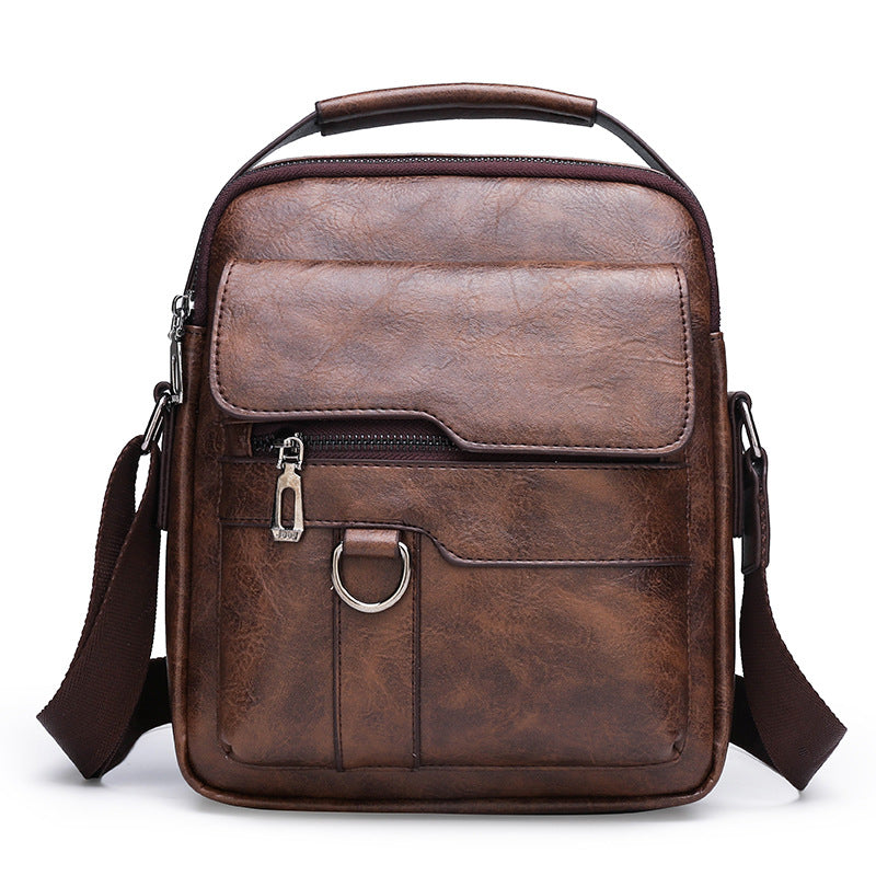 🔥Nueva promoción 👜 Bolsa moderna y casual de cuero para hombre, gran capacidad-E