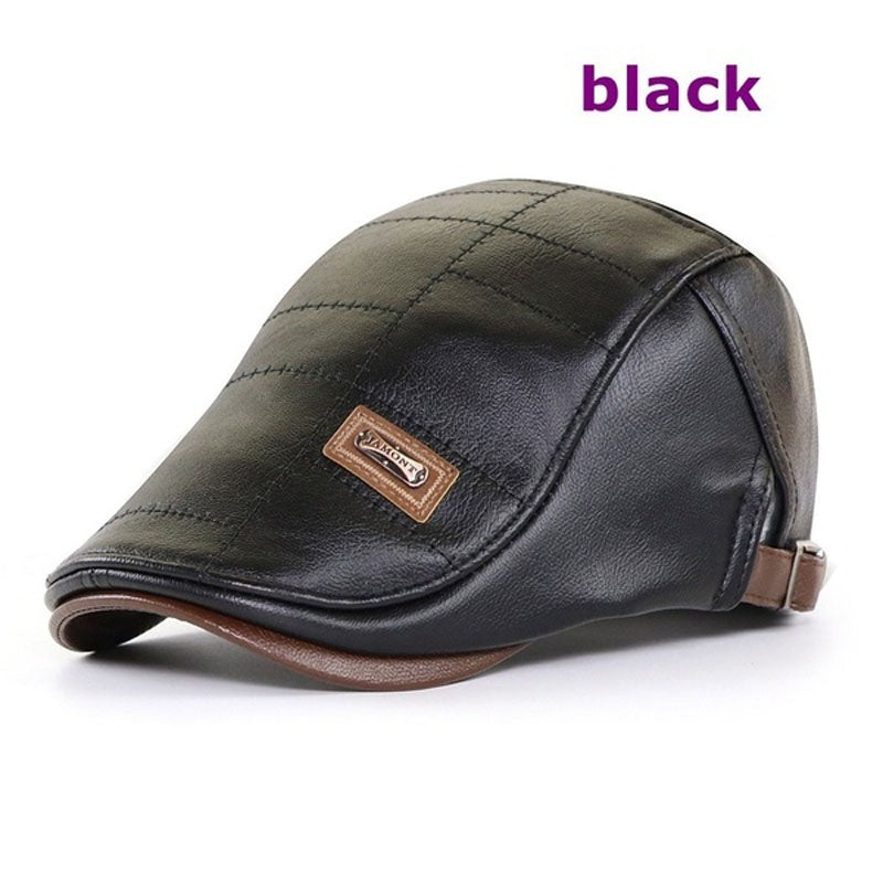 🧢【Compra 1 y obten 1 gratis】🔥 Boina de cuero vintage de primera calidad-E