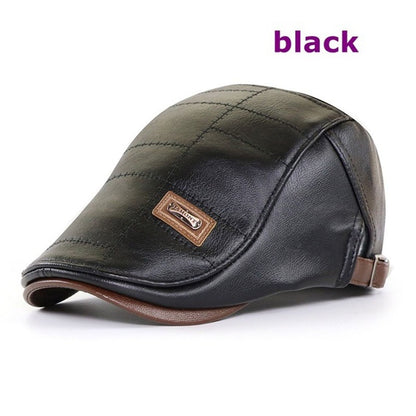 🧢【Compra 1 y obten 1 gratis】🔥 Boina de cuero vintage de primera calidad-E