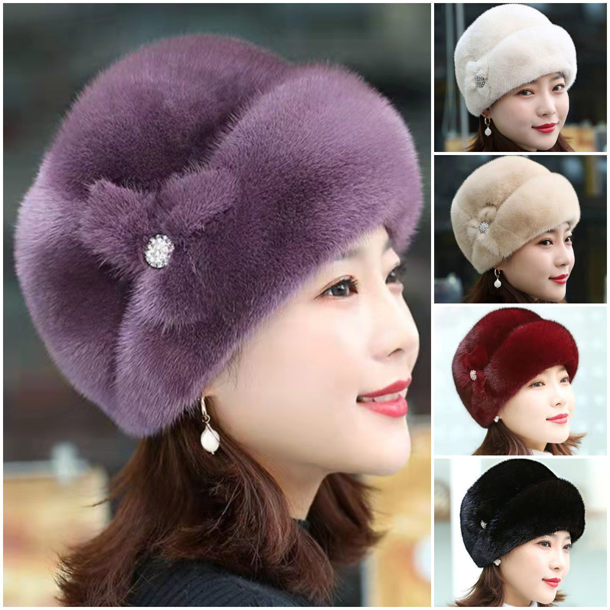 👒【Vásároljon 1-et, kap 1-et ingyen】Új divatos meleg plüss sapka télre-U