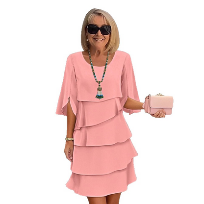 💃【S-3XL】🎁Elegantní vrstvené šaty s volánkovými rukávy – bez námahy vytvořte stylový vzhled vhodný pro všechny příležitosti💃-Z