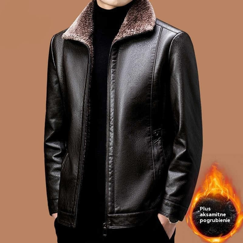 🔥【Vruća rasprodaja】🔥【M-3XL】🖤2025 Muška zimska mekana jakna od debele ovčje kože, ležerna-E