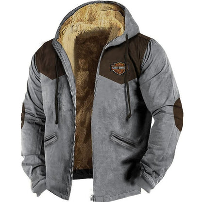 Chaqueta de franela gruesa y holgada para hombre, de moda de otoño e invierno, con 50 % de descuento por tiempo limitado (tallas M-5XL)-E