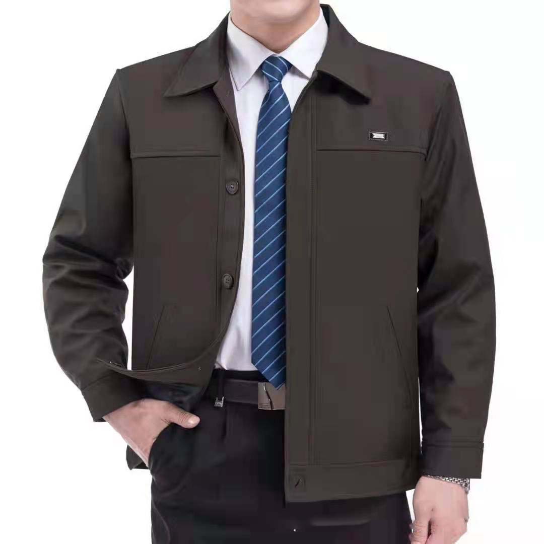 Kurtka męska Classic Jacket 2025 - zapięcie na zamek błyskawiczny i guziki z jednej strony