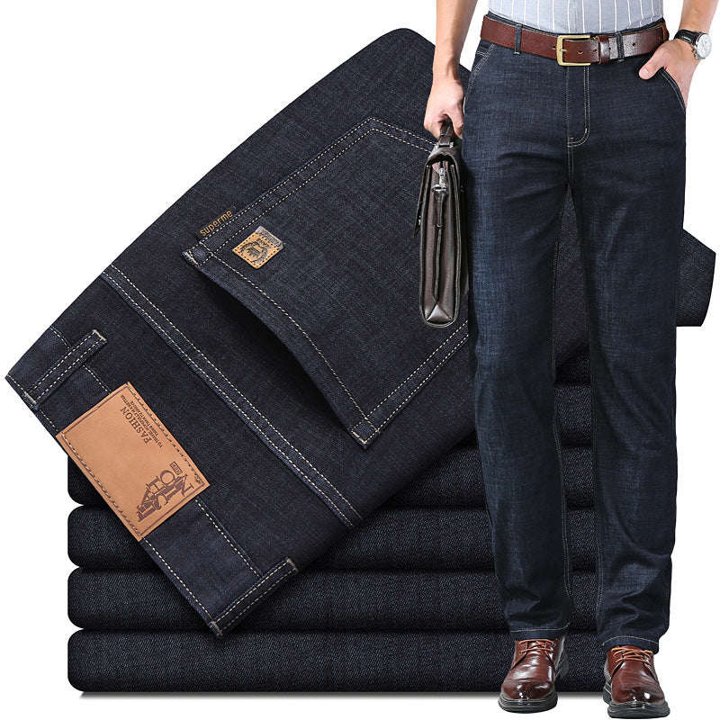 🔥👖👖2025 Blugi pentru bărbați simpli, casual și versatili de mărime mare👍-3992215