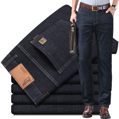 🔥👖👖2025 Blugi pentru bărbați simpli, casual și versatili de mărime mare👍-3992215