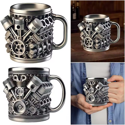 🎁☕ Galvanizirana Cyberpunk Motor Auto Motor Kreativna Šalica-H