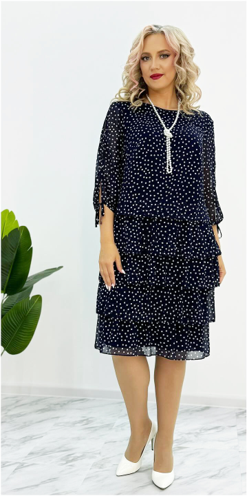 🥰【Compra 1 y obten 1 gratis】[S-5XL] Nuevo y elegante vestido suelto de lunares-E